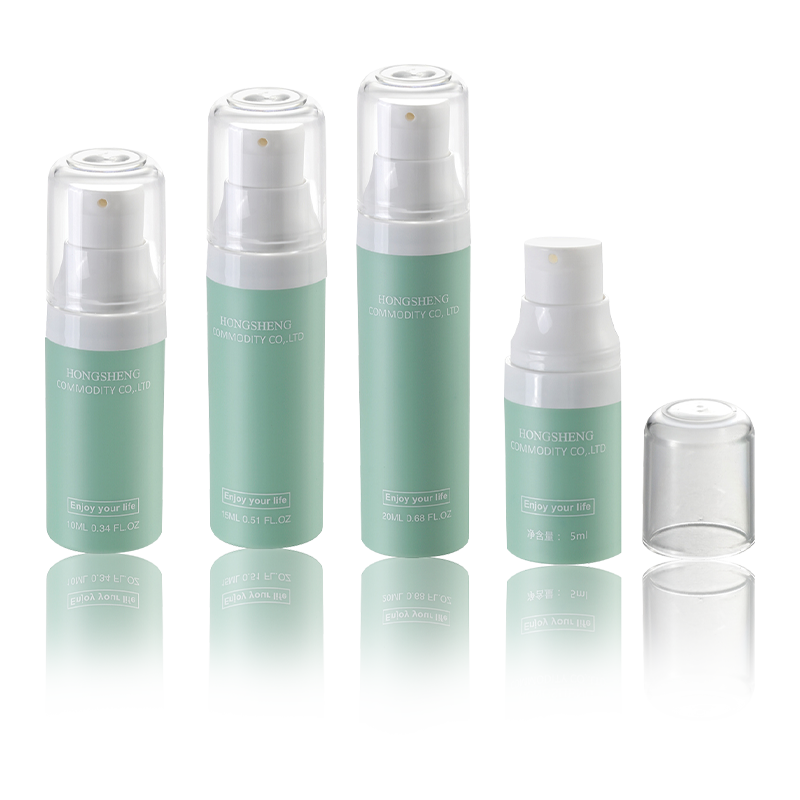 Botella Airless para el cuidado de la piel de color verde claro de 5ML-20ML-HS-012A