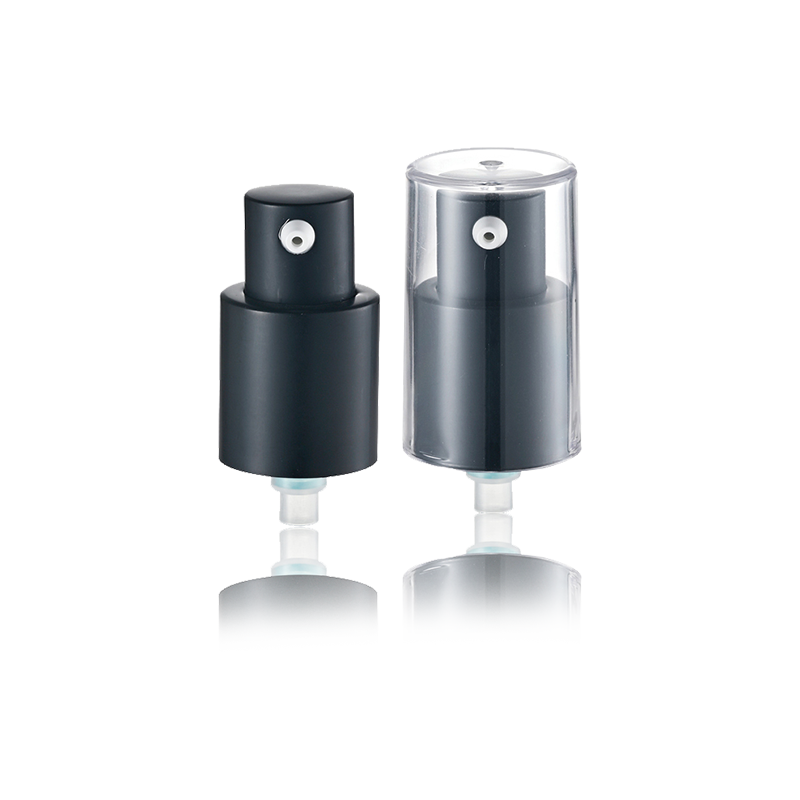 Distribuidor de líquido con cabezal de bomba cosmética de empuje negro - HY17A-01
