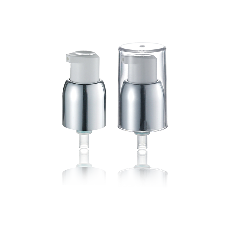 Distribuidor de líquido con cabezal de bomba cosmética plateado mate-HY20A-10